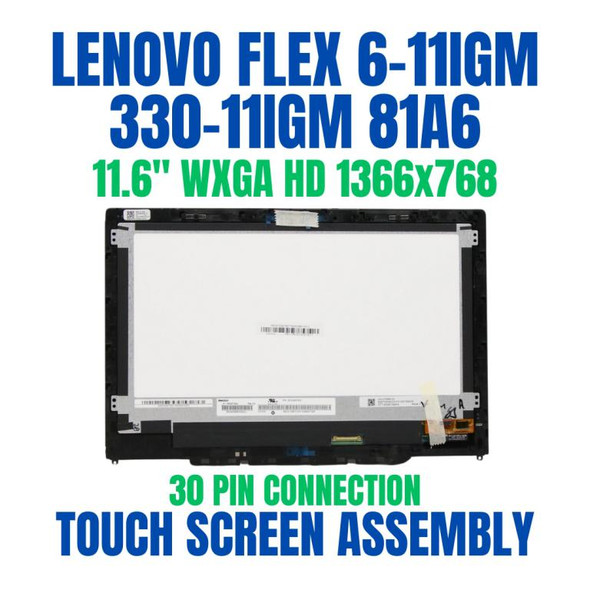 1 of 8-image for11.6" LCD Touch Screen Digitizer Display Assembly Lenovo YOGA 330-11IGM 81A6
