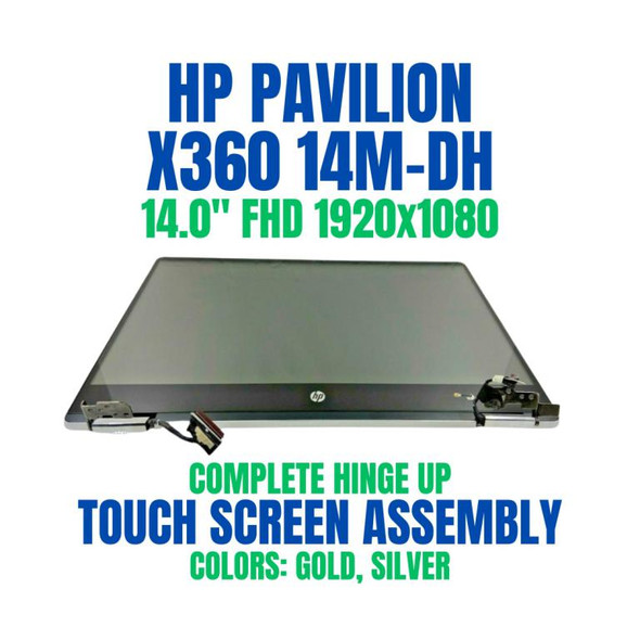 1 of 7-image forL51119-001 LCD Display Touch Hinge Up HP Pavilion X360 14-DH 14M-DH0003DX