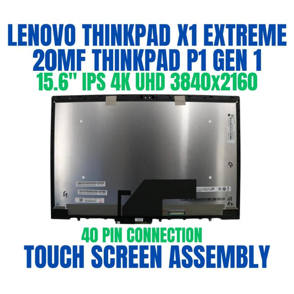 1 of 10-image forLenovo ThinkPad X1 Extreme 1st Gen LCD Touch Screen Panel 01YU648