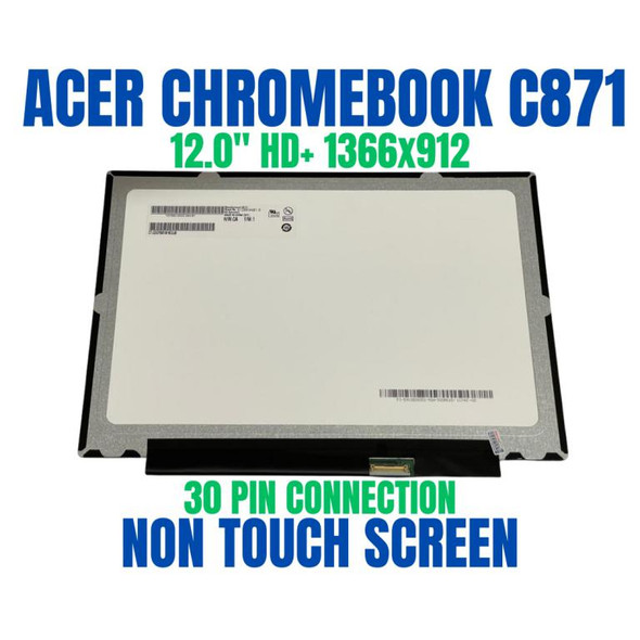 1 of 4-image forB120XAN01.0 12" Non Touch Led LCD Screen HD+ 1366x912 30 Pin