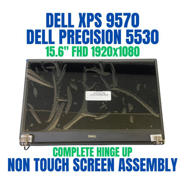 1 of 7-image forDell XPS 15 9570 15.6" Matte FHD LCD Screen Complete Assembly Silver