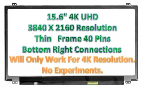 1 of 10-image for15.6" Led Uhd 4k Ag Display Screen Panel Dell Inspiron 15-7568