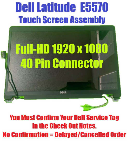 1 of 1-image forDell OEM Latitude E5570 FHD 15.6" Touch Screen LCD Assembly PD4M9