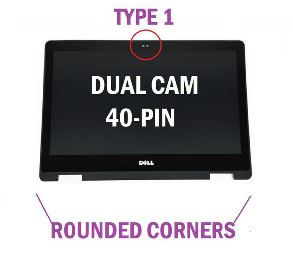 2 of 10-image forDell OEM Inspiron 13 5368 5378 5379 13.3" FHD Touch Screen LCD Panel 1H0JY