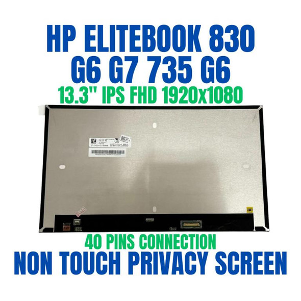 1 of 10-image forHP EliteBook 830 G8 13" Full HD 1920x1080 IVO X133NVFF R0 IPS LCD Screen