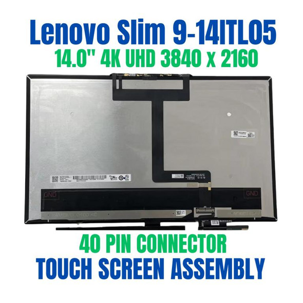 1 of 1-image forLenovo LCD Module 82d2 14" uhd 2d Lnv Assembly 5d10s39689