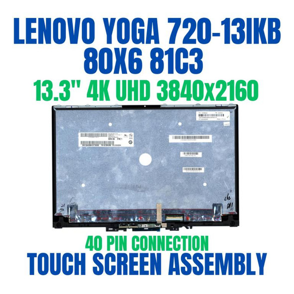 1 of 7-image for13.3" UHD 4K 3840X2160 IPS B133ZAN02.3 LCD Touch Screen Digitizer Bezel Control Board Lenovo Yoga 720-13 720-13IKB 720-13IKBR 80X6 81C3 80X600HEUS