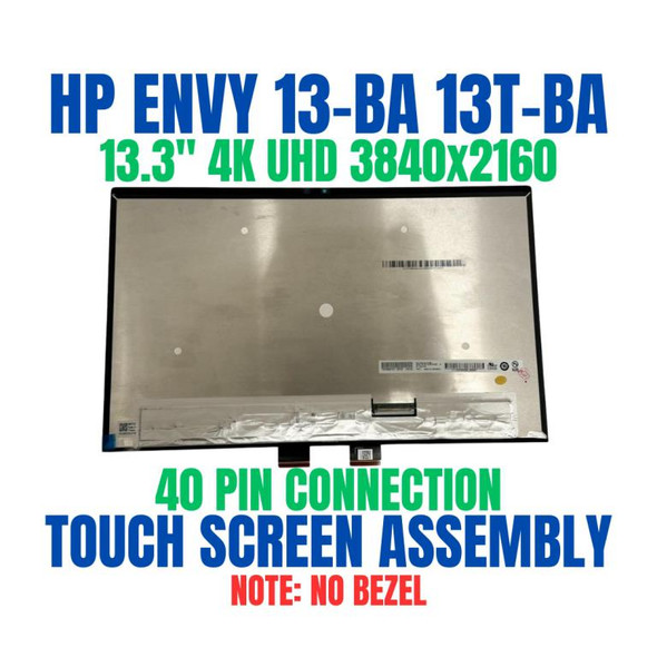 1 of 6-image forHP L96796-001 LCD Panel 13.3" Bezel UHD Touch Screen Assembly