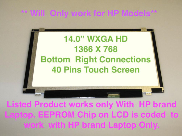 1 of 9-image forL14350-001 HP LCD Touch Screen Assembly 14.0" HD 40 Pin 14-CA060NR 14-CA070NR