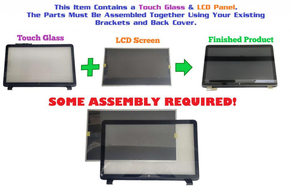 1 of 5-image forHP Envy m7-k111dx 17.3" Laptop FHD LCD Touch Screen Assembly