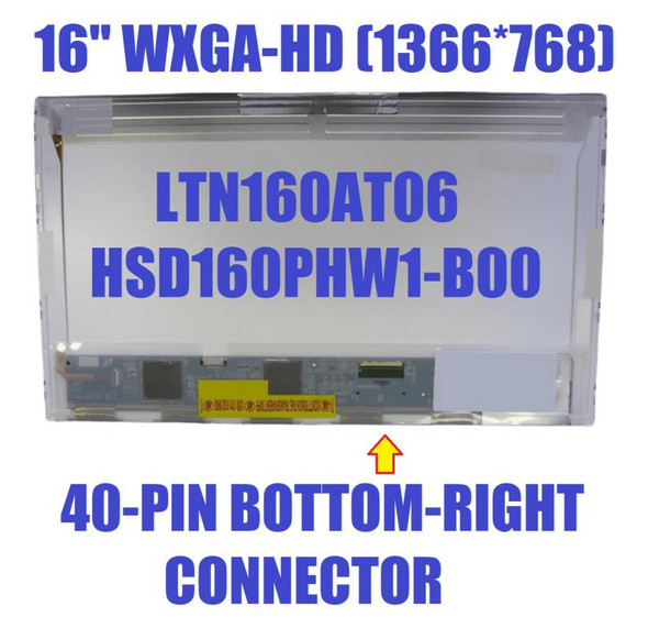 1 of 2-image forToshiba Satellite A660 A660D 16" HD LCD Screen Samsung LTN160AT06-U04 K000109460