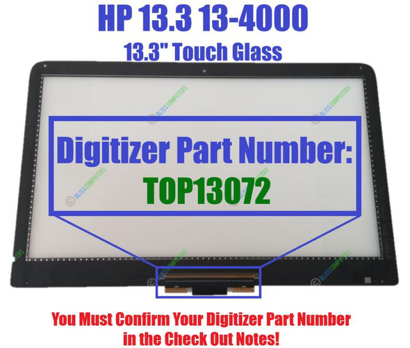 1 of 9-image forHP Pavilion 13-s194nr Touch Glass REPLACEMENT 13.3" X360