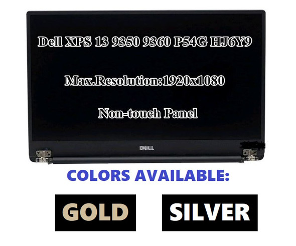 1 of 7-image forHj6y9 Dell LCD Display 13.3" Led FHD Gold Xps 13 9360 P54g