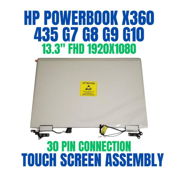 1 of 7-image forHP M46290-001 SPS LCD Hinge Up 13.3" FHD bvuwva1000whdcirtspvcy
