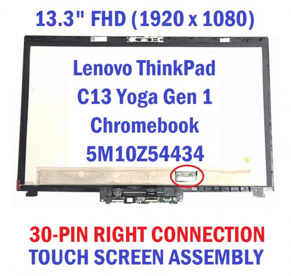 1 of 7-image forLenovo ThinkPad C13 Yoga Gen 1 Chromebook LCD Touch Screen 13.3" FHD 5M10Z54436