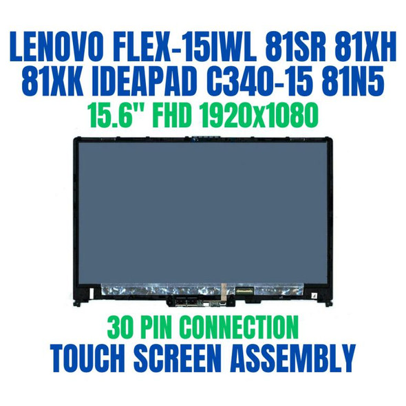 1 of 8-image for15.6" FHD 30 Pin LCD Touch Screen Bezel Lenovo Ideapad C340-15IIL C340-15IWL Display Module P/N ST50T06171 5D10S39566