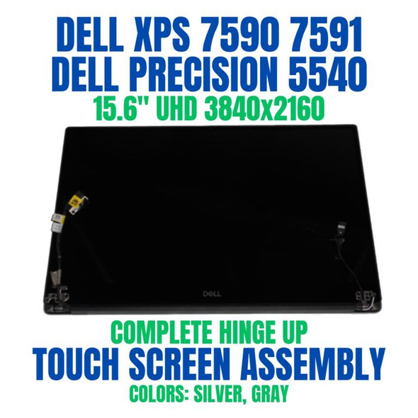 1 of 11-image forDell OEM XPS 7590 Precision 5540 Touch Screen UHD 4K LCD Assembly TKJ2N