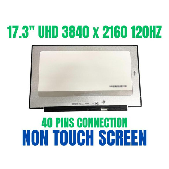 1 of 9-image for17.3" 120hz 4k Led LCD Screen B173zan06.1 eDP 40 Pin 3840x2160 Uhd IPS Non Touch