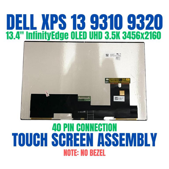 1 of 8-image for13.4" 4K UHD 3456x2160 OLED LCD Touch Screen Assembly Dell XPS 13 9310 4XG21