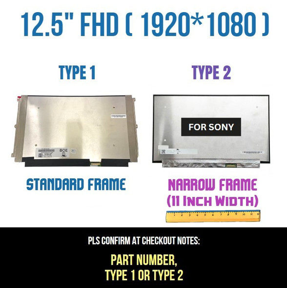 2 of 4-image forHP EliteBook 820 G3 12.5" BOE Matte FHD LCD Screen NV125FHM-N82