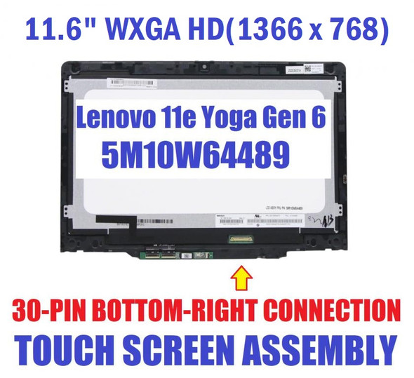 1 of 4-image forHD LCD Display Touch Screen Glass Lenovo 11e Yoga Gen 6 20SE 20SF 5M10W64489