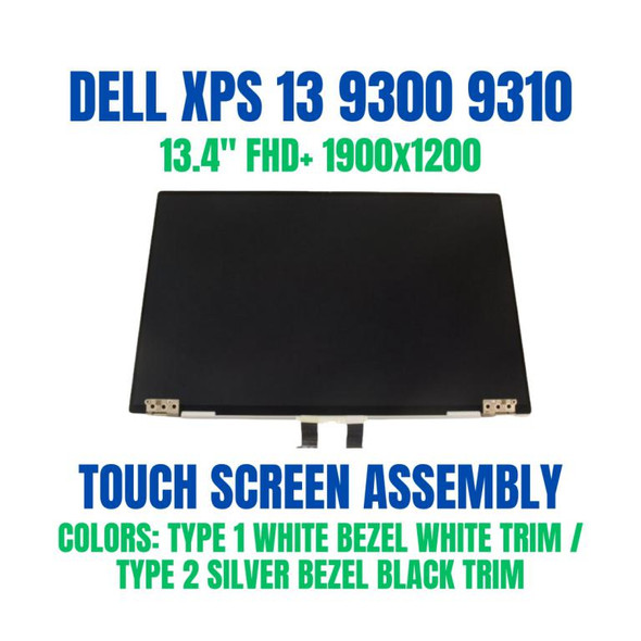 1 of 9-image forDell Xps 13 9300 13.4" Fhd+ Ar Glossy Touch Screen Panel Complete Assembly X38gv
