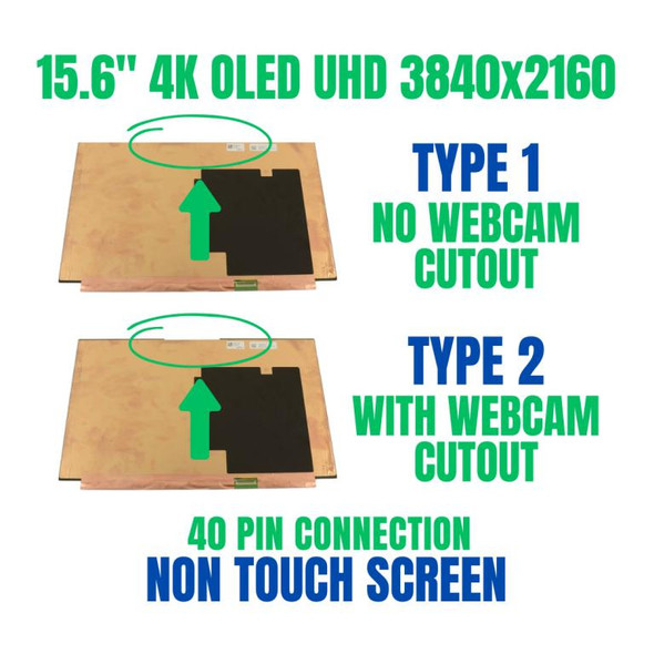 1 of 4-image forSamsung SDCA029 156WR04 OLED Dell 0HHFM Alienware m15 P79F m15 Series LCD Screen