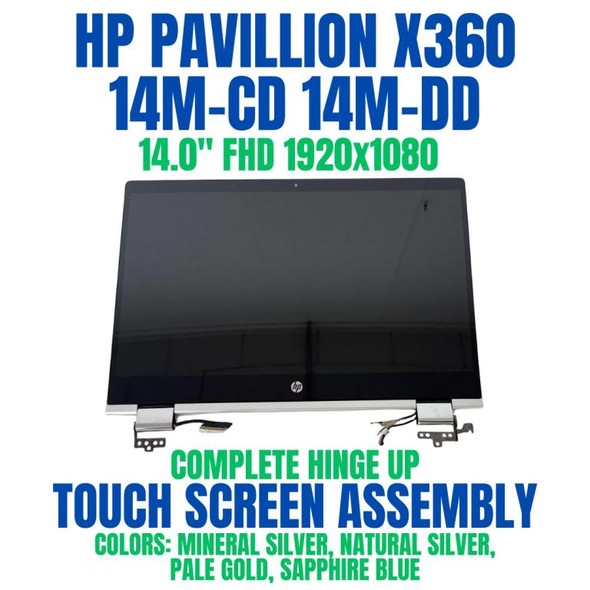 1 of 14-image forL20555-001 14" LCD Display Touch Complete Assembly HP Pavilion X360 14-CD 14M-CD HD 1366X768 gold