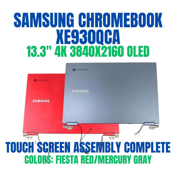 1 of 9-image forSamsung Chromebook XE930QCA-K01US Complete Screen Assembly 4K AMOLED RED