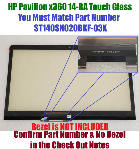 1 of 5-image for14" Touch Screen Digitizer Glass HP Pavilion X360 14-BA