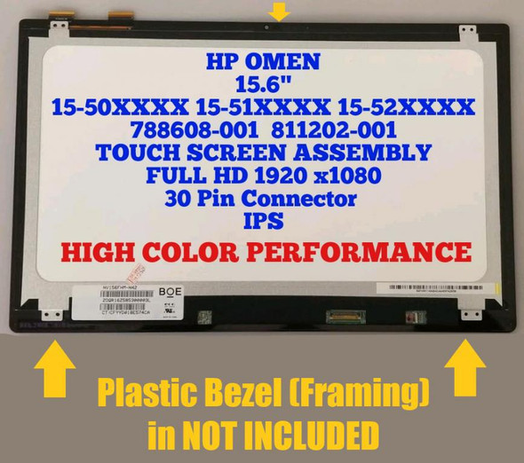 1 of 9-image forHP Omen 15-5011tx 15-5012tx 15-5013tx REPLACEMENT Touch Assembly LCD Screen 15.6" Full HD LED DIODE