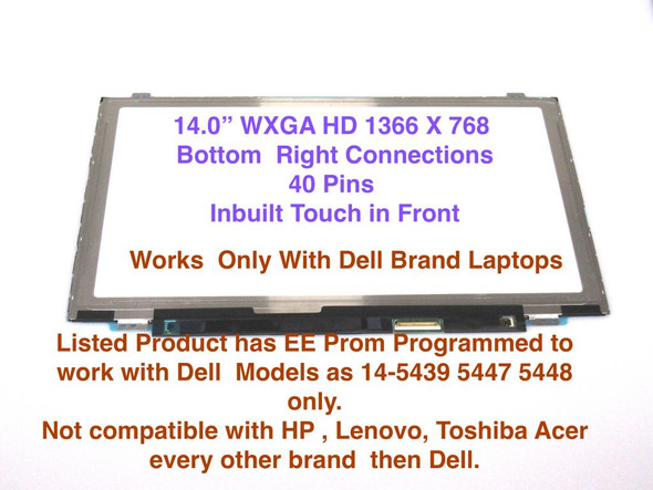 1 of 6-image for14" WXGA HD 1366x768 LCD Touch Screen Dell Inspiron 5447 5448 04D3YR