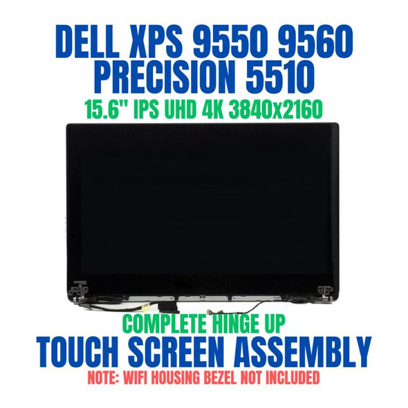 1 of 5-image forDell Xps 9550 9560 15.6" Glossy Uhd Touch Screen Panel Complete Assembly Ww8ny