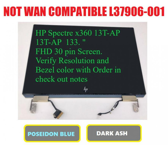 1 of 6-image forL37646-001 LCD Display Full Assembly REPLACEMENT HP Spectre x360 13-AP0046NR