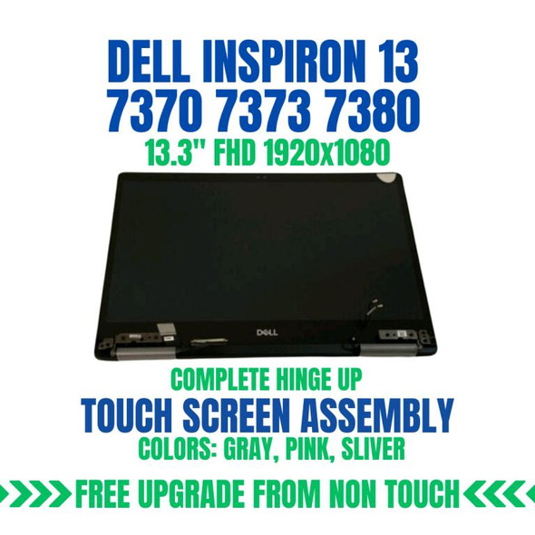 1 of 9-image forDell Inspiron 7373 13.3" Touch Screen FHD LCD Display Screen WDN59 Silver