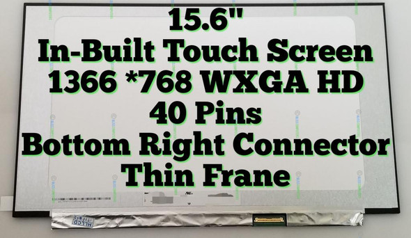 1 of 8-image forHP 15-DW0038WM 15.6" LCD Touch Screen Digitizer Assembly NT156WHM-T03 40 pin