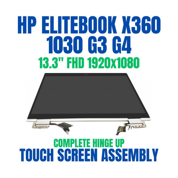 1 of 10-image forL31868-001 HP ELITEBOOK X360 1030 G3 LCD Display AG FULL Whole Hinge Up