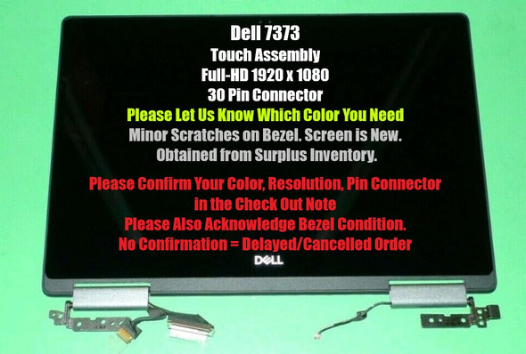 2 of 9-image forDell Inspiron 13 7370 13.3" LCD Touch Screen Complete Assembly
