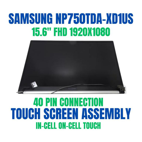 1 of 1-image forSamsung NP750TDA NP750TDA-XD1US 15.6" FHD LCD Screen Complete Assembly