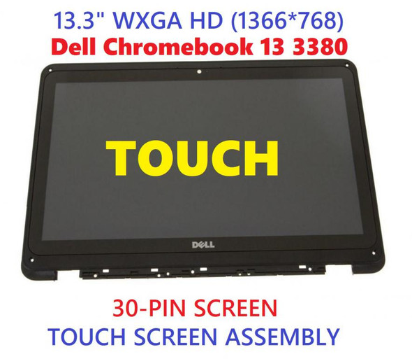 1 of 5-image forDell Chromebook 3380 LCD LED Touch Screen 30 Pin 1366x768 WXGA 9R0TR 09R0TR