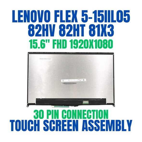 1 of 8-image forLenovo Ideapad Flex 5-15IIL05 81X3 LCD Touch Screen Bezel 15.6" FHD 5D10S39643