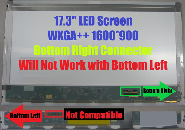 1 of 7-image forHP Pavilion Dv7-3174nr Laptop LCD Screen 17.3" Wxga++ Led Diode
