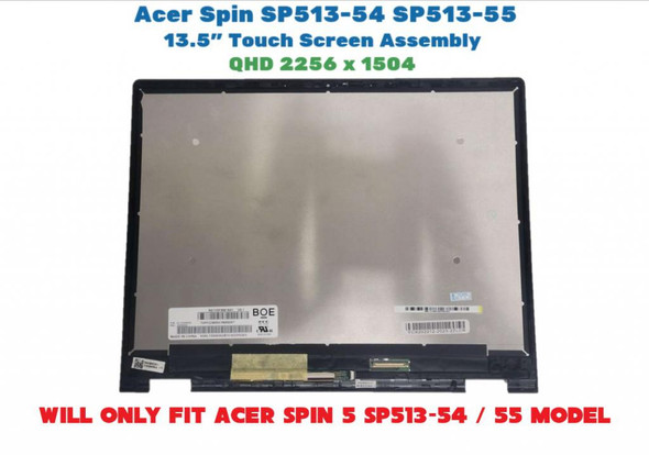 1 of 7-image forNE135FBM-N41 13.5" LCD Touch Screen Digitizer Assembly Acer Spin 5 SP513-55N