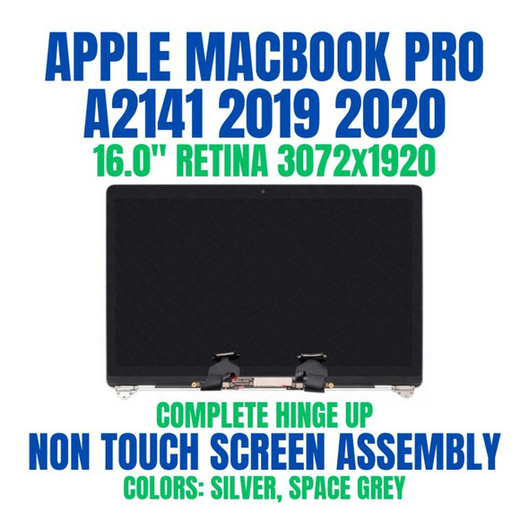 1 of 6-image forApple MacBook Pro 16" EMC 3347 A2141 Screen LCD Assembly Grey 2019 Space Grey