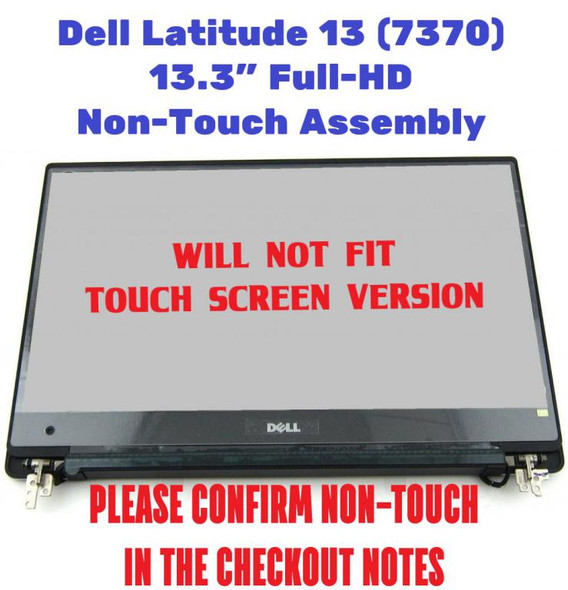 1 of 4-image forDell Latitude 13.3" 7370 FHD LCD Matte Screen Complete Assembly