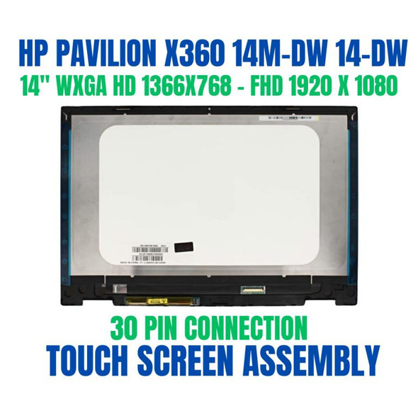 1 of 5-image for14" HD LCD Touch Screen Bezel HP Pavilion 14-DW 14M-DW 14T-DW M23861-001