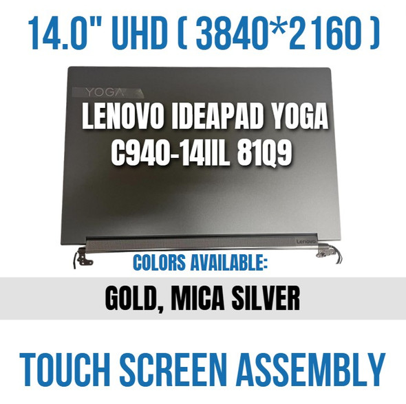 1 of 7-image forLenovo Yoga C940-14IIL 14" LCD Touch Screen Assembly 81Q90041US Mica