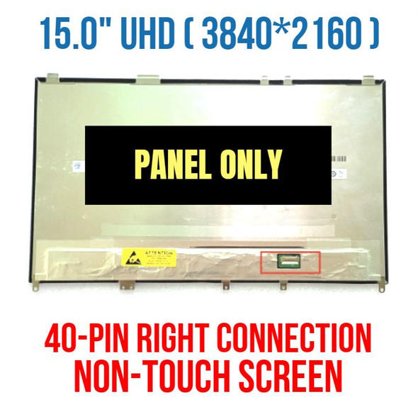 1 of 13-image for15.0" 4k Auo Lcd Screen B150zan01.0 Dell Dp/n 08vnp0 Edp 40 Pin 3840x2160