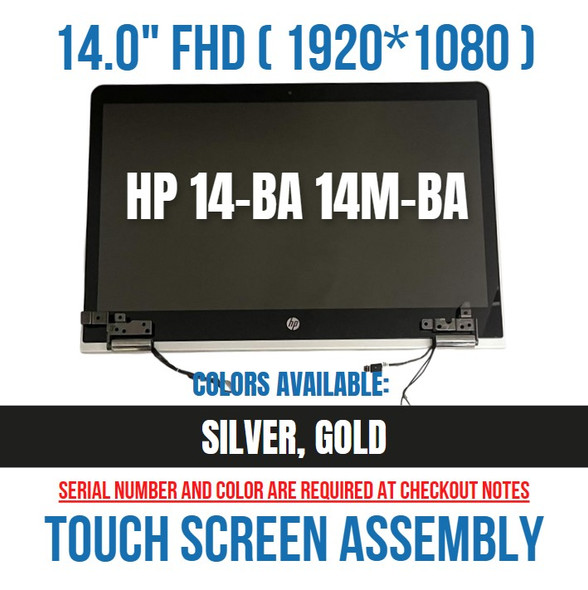 1 of 10-image forHP Pavilion X360 14-BA 14T-BA Laptop LCD Complete Assembly GOLD 925447-001