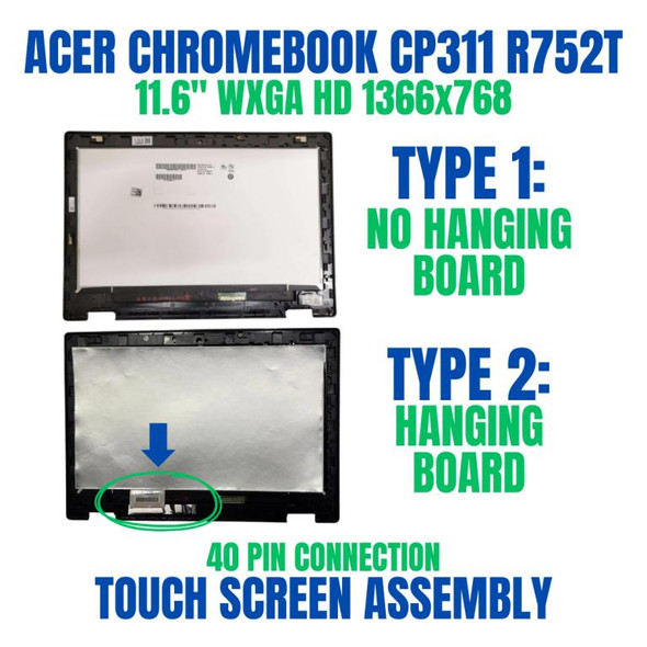 1 of 7-image forHD LCD On-Cell Touch Screen Acer Chromebook Spin 511 R752TN-C3B7 R752TN-C3NV